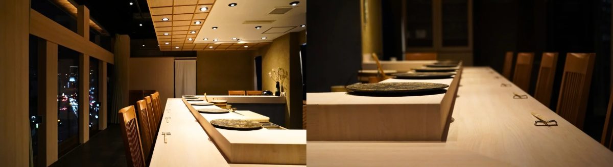 麻布十番 鮨やのきの店内